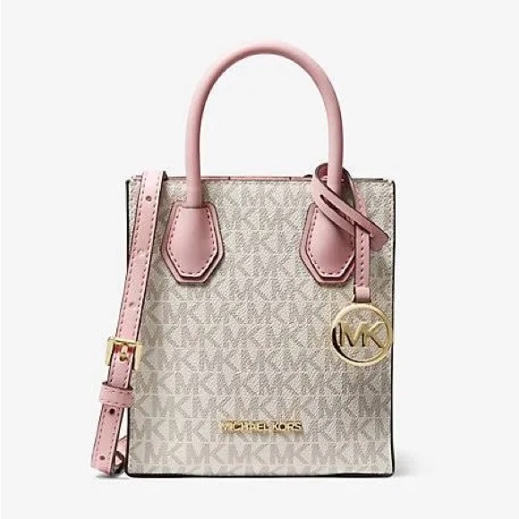 Michael Kors Mercer XS Logo and Leather Crossbody Bag - Picture 1 of 8